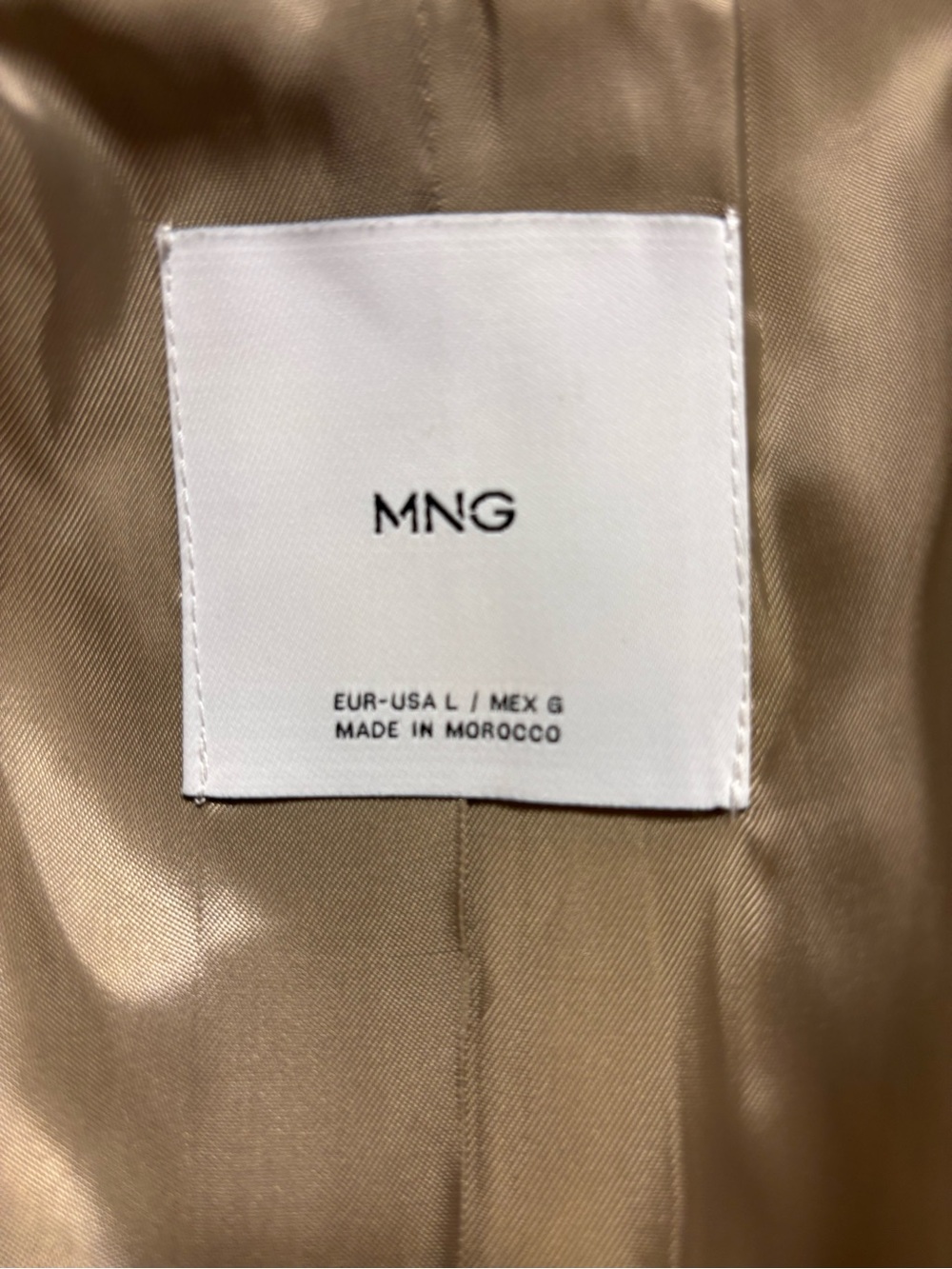 Mango Women's Cream Button-Front Structured Blazer Jacket Sz/L NWT. - Picture 9 of 13